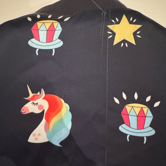 Lola + The Boys Unicorn Candy Plush Bomber - Picture 2 of 7